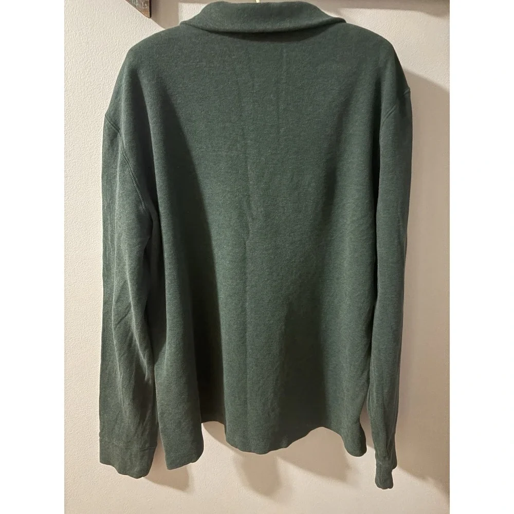 Polo‎ Ralph Lauren Men's Estate-Rib Quarter-Zip Pullover Green Large